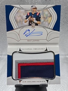 2021 National Treasures Mac Jones Rookie Bootlet Patch Auto 81/99! - Picture 1 of 3