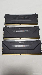 Corsair Vengeance RGB Pro 24GB (3x8GB) DDR4 RAM 3600MHZ  - Picture 1 of 2