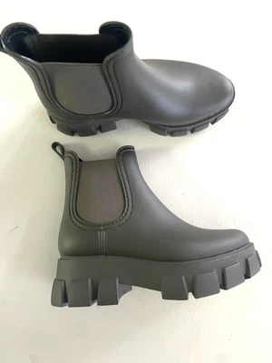 Новый Jeffrey Campbell 7 /подходит 6,5 коренастый зеленый платформе Pleu платформе резиновый ботинок - Изображение 1 из 4