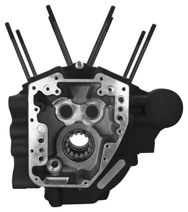 S&S Super Stock T2 Crankcase Assembly Wrinkle Black 4-1/8" #310-0369 Foto 1 de 1