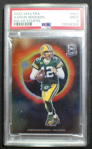 🌟 AARON RODGERS - 2022 Panini Spectra SOLAR ECLIPSE PRIZM Case Hit #SE-7 PSA 9 - Picture 1 of 2