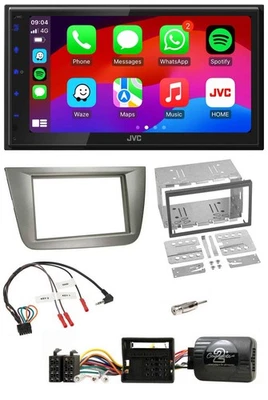 JVC Bluetooth 2DIN Lenkrad DAB USB Autoradio für Seat Toledo Altea silber - Bild 1 von 4
