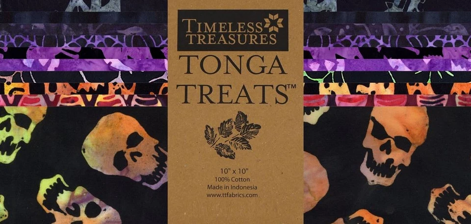 Timeless Treasures Tonga Treats - HAUNTED - (42) 10" Batik Fabric Squares - Image 1 of 1