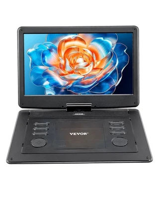 Reproductor de DVD Portátil 15.6" Grande HD Pantalla Giratoria Batería de 5 Horas para Viajes en Coche Foto 1 de 4