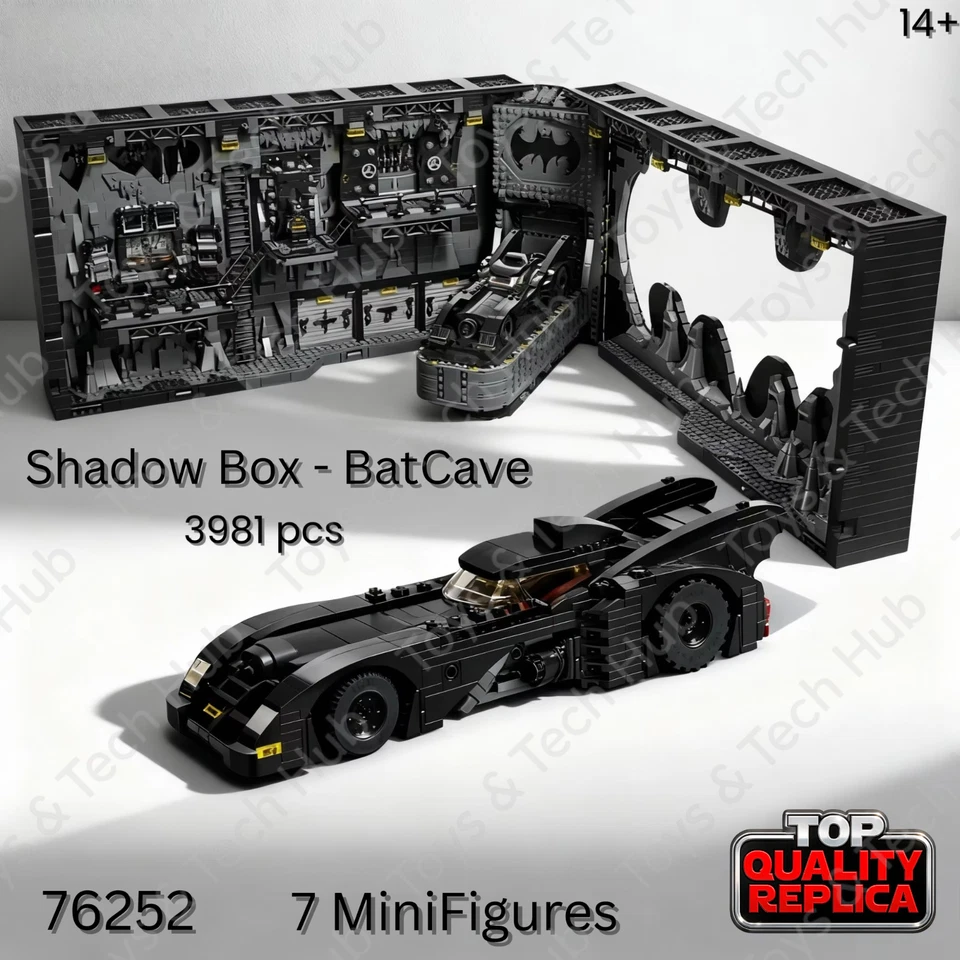 🦇 3981PCS MOC 76252 Batcave Shadow Box – Super Heroes Modular Building Set 🎁 - Image 1 of 4