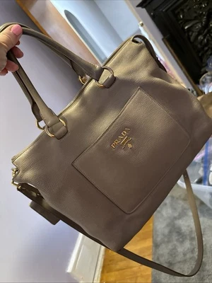 Prada Purse Beige Vintage 2Way Handles   See Pics - Image 1 of 4