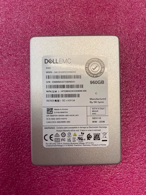6NFDV 06NFDV DELL EMC 960GB SATA 2.5" 6Gbps HFS960G3H2X069N SSD Gen14 15 16 Tray - Image 1 of 2