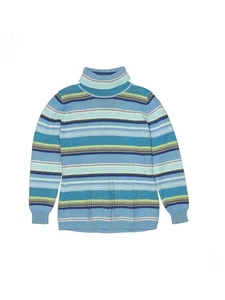 Rugged Bear Girls Blue Turtleneck Sweater 8 - Picture 1 of 2