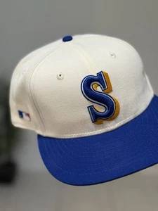 Club de sombrero ajustado de cera 7 1/8 Seattle Mariners New Era 59Fifty enviado el mismo día - Imagen 1 de 3
