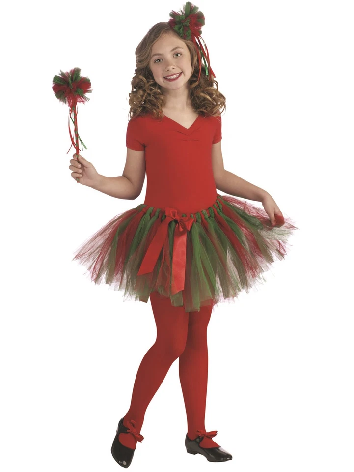 Red and Green Christmas Tutu Girl's Costume Accessory - Image 1 of 1