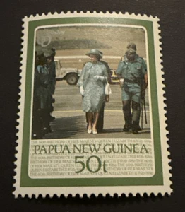 1986 PNG New Guinea 50t Queen Elizabeth 60th Birthday Mint Stamp - Picture 1 of 2