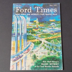 Vintage 1964 Ford Times NY e Fiera Mondiale numero speciale con libretto Disney PA - Foto 1 di 9