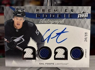 2020-21 Upper Deck Premier Cal Foote RARE Rookie RPA RC AUTO SSP /99 ⭐️ MINT - Image 1 of 2