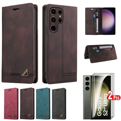 MARKENLOS Für Samsung Galaxy S25 Ultra S25 FE A56 S24 Hülle Magnet Wallet Handy Klapphülle