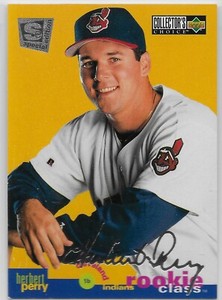 1995 Collector's Choice SE Silver Signature #15 Herbert Perry Cleveland Indians