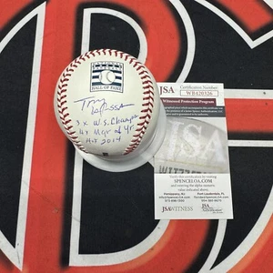 Tony La Russa Autographed HOF Logo Ball With Multiple Inscriptions Signed JSA - Picture 1 of 4