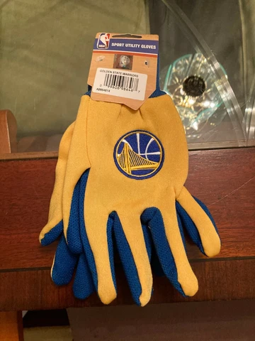Golden State Warriors Sport Utility Gloves w/Blue Palm Cover