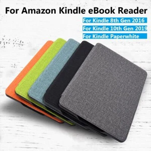 Shell Smart Case Cover Leather For Kindle 8/10th Gen Paperwhite 1/2/3/4 - Picture 1 of 15