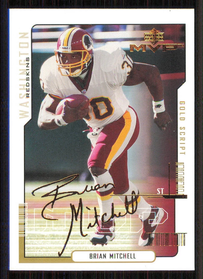 2000 Upper Deck MVP Gold Script #185 Brian Mitchell - Image 1 of 2