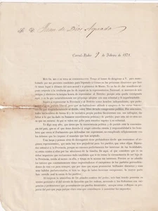 Spain 1871 Political document from Corral-Rubio (Albacete) (1103) - Picture 1 of 2