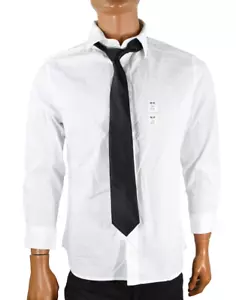 Nick Graham Mens Dress Shirt with Black Tie New 15 -15.5 32/33 White Modern Fit - Picture 1 of 7