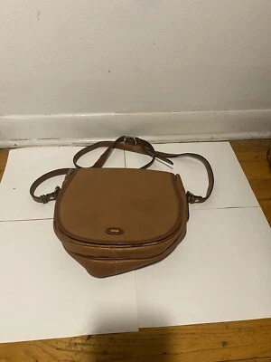 Bolso Cubo Vintage Bally Italia Castaño Marrón Cuero de Becerro Cordón Correa Larga Foto 1 de 4