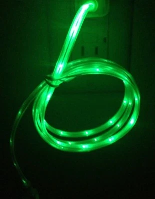 Cable de sincronización de datos cargador micro USB con luz LED para Samsung Galaxy S8+ S9 Note 9 Foto 1 de 4