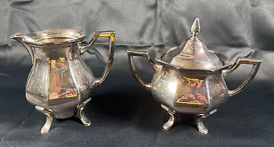 Platos de plata Wallace 5020 de colección crema y azúcar con tapa Foto 1 de 4