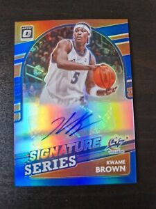 Kwame Brown 2021-22 Donruss Optic Basketball Autograph Card /25 Blue