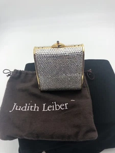 Judith Leiber DURCHSICHTIGE Swarovski Kristalle Minaudiere Snap Abendtasche/Clutch NEU - Bild 1 von 12