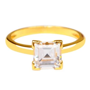 Solid 14KT Yellow Gold 1.60 Carat Octagon Shape D/VVS1 Solitaire Women's Ring - Picture 1 of 6