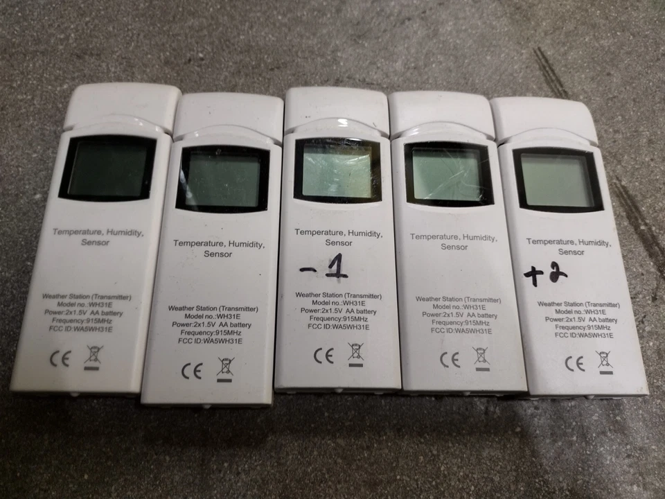 5x Ambient Weather WH31E Wireless Temperature and Humidity Sensors - Image 1 of 4