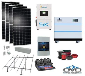 2.2KW Complete Offgrid Solar Kit + 5K Sol-Ark Inverter + 10.24KW OMO Stack Lithi - Picture 1 of 5