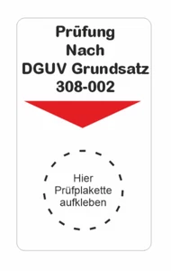 20 Stück UVV Plaketten Unterlage Prüfung nach DGUV Grundsatz 308-002 5303 - Bild 1 von 1