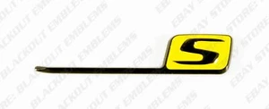 Yellow /Black Emblem Badge Logo New for Mercedes-Benz C63 S AMG 4Matic W205 W206 - Picture 1 of 3