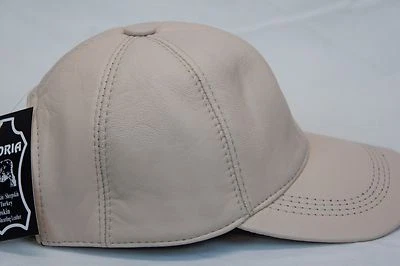 Nueva Gorra de Béisbol 100% Real Cuero de Cordero Genuino Sombrero Visera Deportiva 32 COLORES Foto 1 de 4