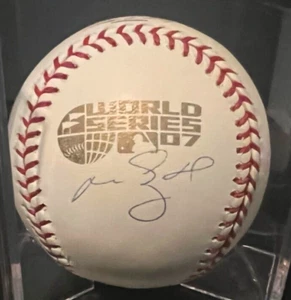 Manny Ramirez Signed Autographed 2007 World Series Baseball PSA DNA - Picture 1 of 2