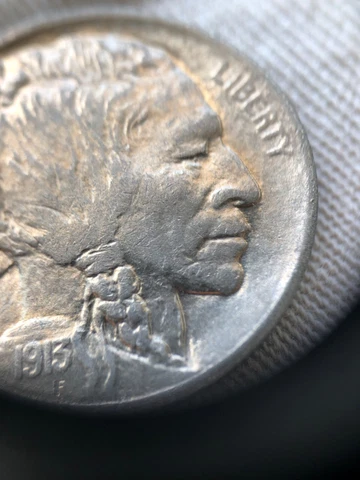1913 BUFFALO NICKEL T2 DOUBLE ENTIRE PORTRAIT MACHINE DOUBLING ERROR Cover