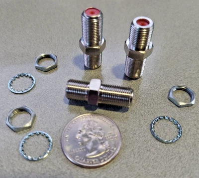 Siemon HC-FB SHCS F-TYPE Coax Bulkhead Connector F-81  (QTY20)   USA Made 75ohm - Image 1 of 3