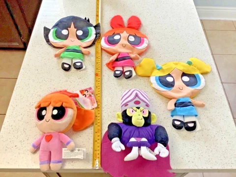Powerpuff Girls - Assorted Plush Figures- used -Played With See Pics For Details Cover
