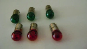 LED 1445 18 volt Bulbs- Bayonet type (3-red 3-green) - Picture 1 of 1