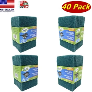 Pack of 40 Heavy Duty Scouring Pads for Home & Kitchen Scour Scrub Cleaning - Picture 1 of 5