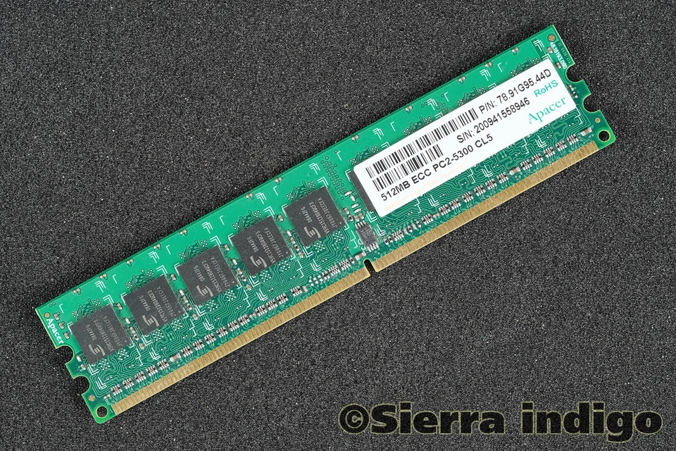 78.91G95.44D Apacer 512MB ECC PC2-5300 CL5 Server Memory RAM - Image 1 of 1
