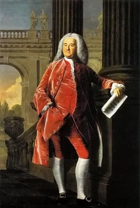 Oil painting john singleton copley - gentleman nathaniel sparhawk in landscape @ - Picture 1 of 1
