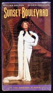 Sunset Boulevard 1950 Film Noir Psychological Drama Movie VHS Factory Sealed - Imagen 1 de 6