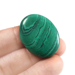 AAA+ Natural Malachite Oval Shape Cabochon Loose Gemstone For Making Jewellery - Picture 1 of 1
