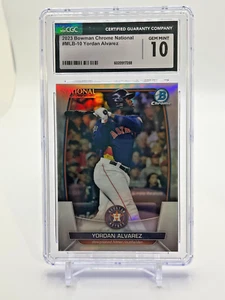 2023 Yordan Alvarez Bowman Chrome National Refractor CGC 10 GEM MINT #MLB-10 - Picture 1 of 2
