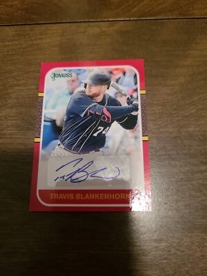Nice 2021 Panini Donruss Travis Blankenhorn Red SP Autograph #18/99 Made - Image 1 of 3