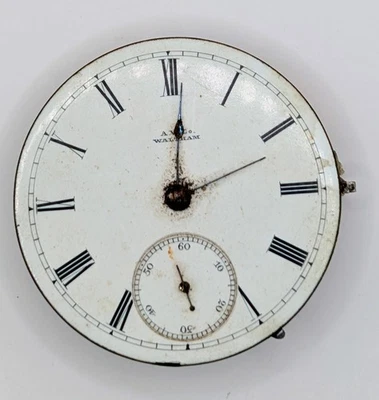 1880 WM Ellery Waltham Watch Movement- For Repair Or Restoration - Not Working - Image 1 of 3