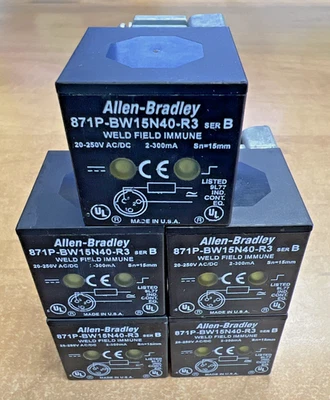 Allen Bradley (*Lot of 5*) 871P-BW15N40-R3 Ser B Inductive Proximity Sensor - Image 1 of 4